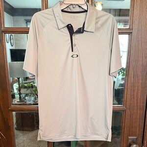 Oakley Light Gray Polo with Black Placket